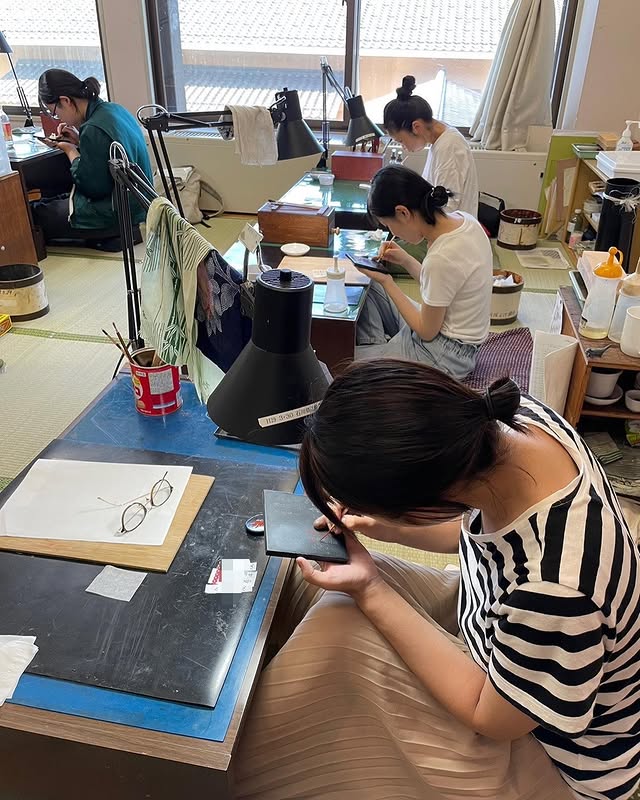 輪島漆芸の制作風景